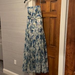 Blue floral ball gown. Like new